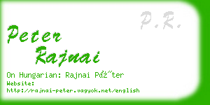 peter rajnai business card